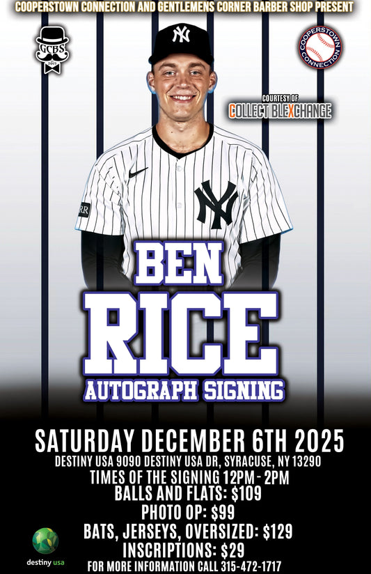 Ben Rice In Person Signing Ticket